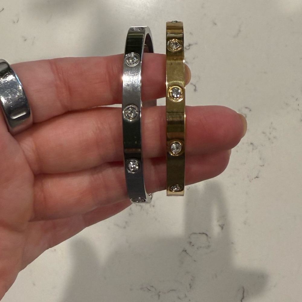 Chic Silver and Gold Bangles